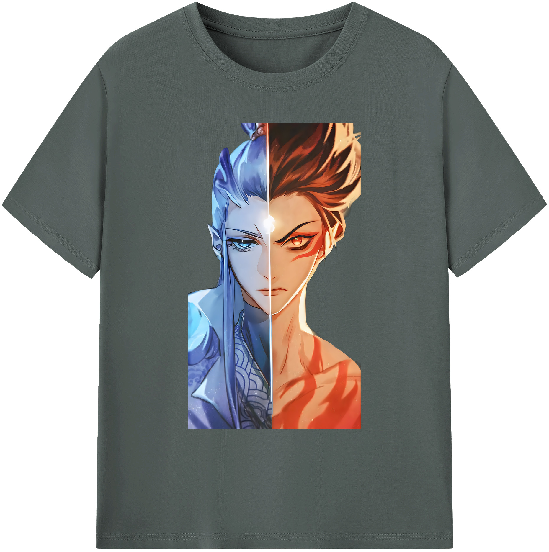 （画像用） Ne Zha 2 ナタ 魔童の大暴れ 綿100％ メンズ半袖Tシャツ｜肌触りやわらか＆通気性